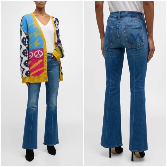 💕MOTHER SUPERIOR💕 The Weekender Flare Jeans ~ It's A Small World 33 NWOT - Picture 7 of 16